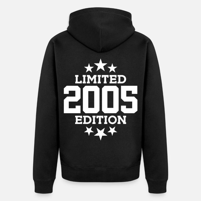 ÉDITION LIMITÉE 21E ANNIVERSAIRE 2005 - Veste à capuche bio Premium Unisexe - noir