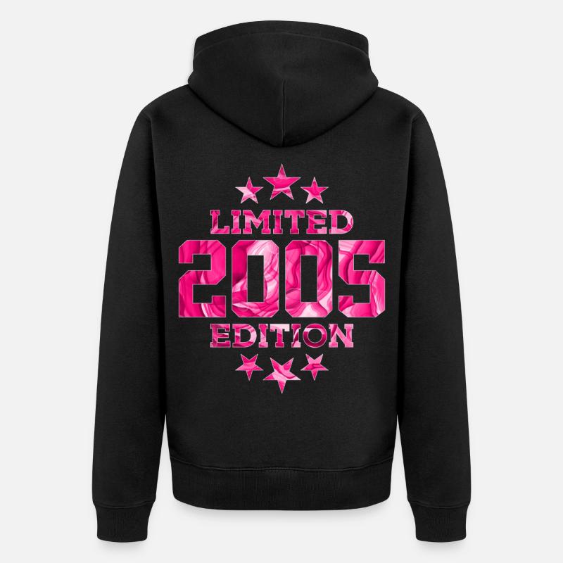 ÉDITION LIMITÉE 21E ANNIVERSAIRE 2005 - Veste à capuche bio Premium Unisexe - noir