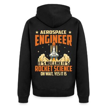 It’s Not Rocket Science Oh Wait Yes It Is - Veste à capuche bio Premium Unisexe - noir - Dos - Nico (187cm)