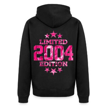 LIMITED EDITION 2004 22ND BIRTHDAY - Unisex Premium Organic Zip Hoodie - black - Back - Nico (187cm)