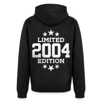 LIMITED EDITION 2004 22ND BIRTHDAY - Unisex Premium Organic Zip Hoodie - black - Back - Nico (187cm)