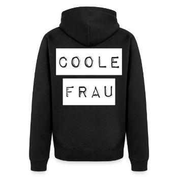 Voici à quoi ressemble une femme cool - Veste à capuche bio Premium Unisexe - noir - Dos - Nico (187cm)