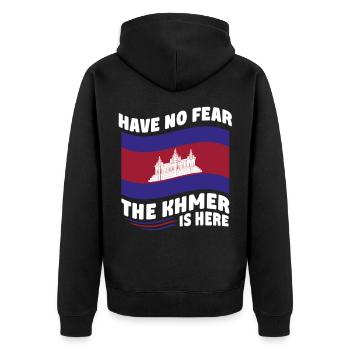 Cambodge Cambodgien Les Khmers sont là - Veste à capuche bio Premium Unisexe - noir - Dos - Nico (187cm)
