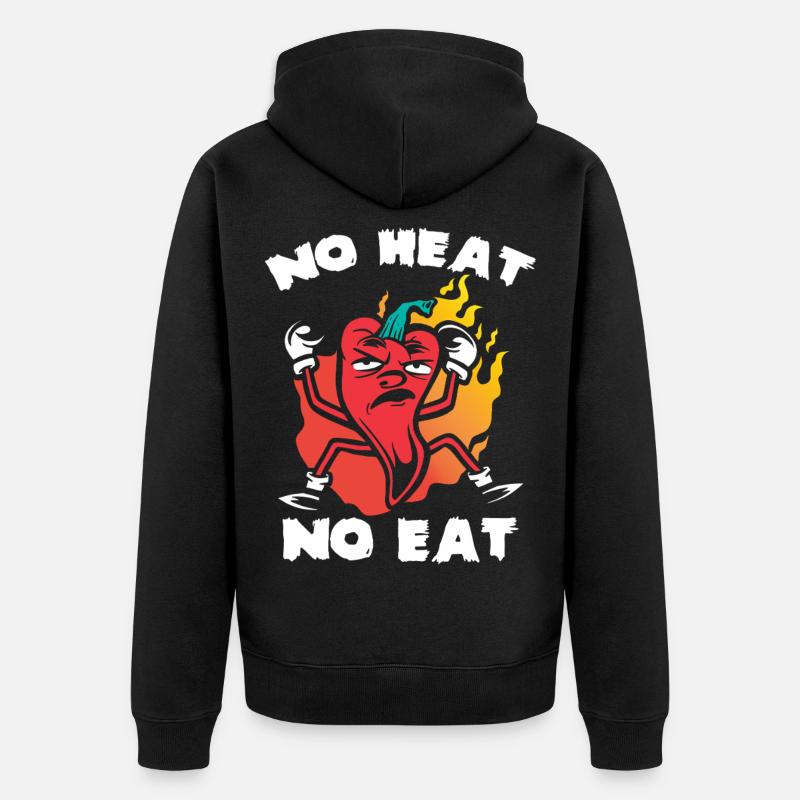 Cœur de chili sans viande - Veste à capuche bio Premium Unisexe - noir
