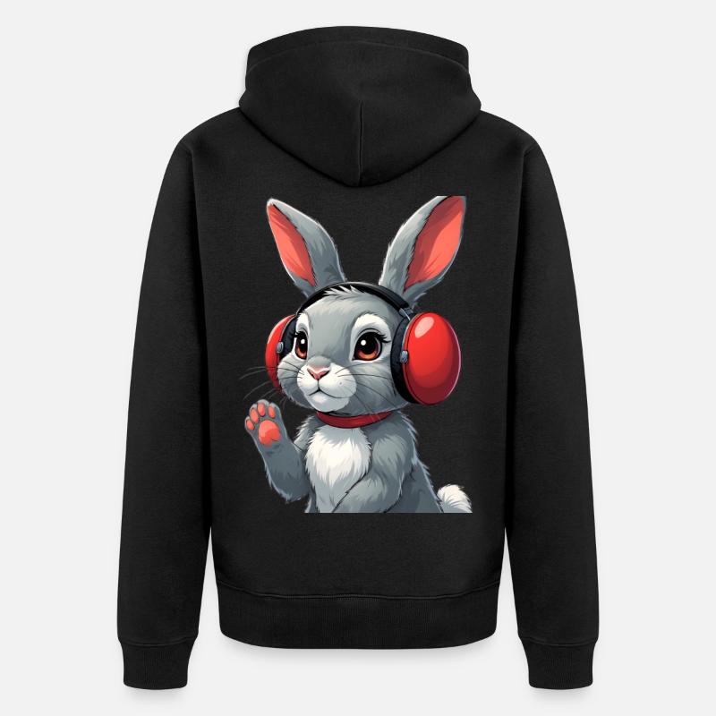 Casque Bunny Cuddly Bunny - Veste à capuche bio Premium Unisexe - noir