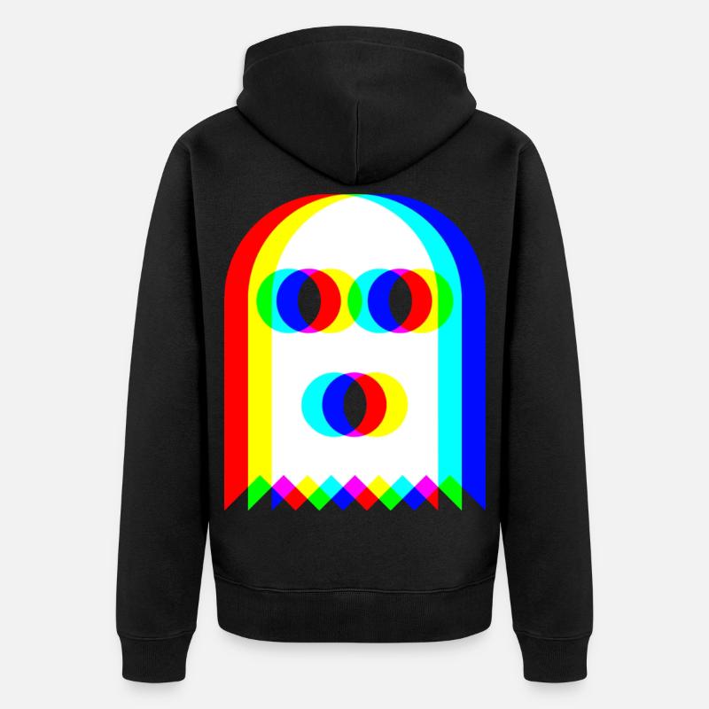 👻 Fantôme RVB - Veste à capuche bio Premium Unisexe - noir