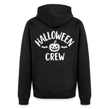 Équipe d’Halloween Pumpkin Head Troop - Veste à capuche bio Premium Unisexe - noir - Dos - Nico (187cm)