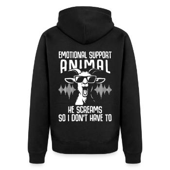 Chèvres Crier Tous les jours Stress Temps Mort Enseignant - Veste à capuche bio Premium Unisexe - noir - Dos - Nico (187cm)