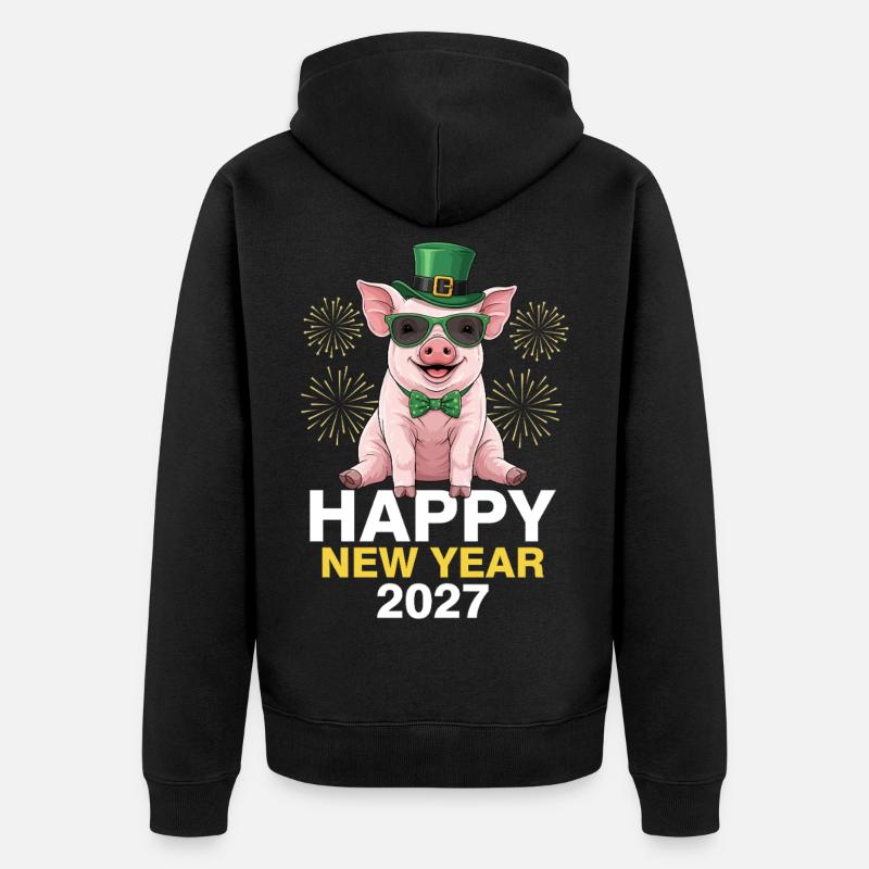 Bonne Année 2027 - Veste à capuche bio Premium Unisexe - noir