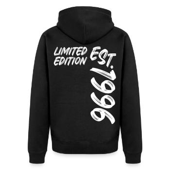 Édition limitée Est. 1996 - Veste à capuche bio Premium Unisexe - noir - Dos - Nico (187cm)