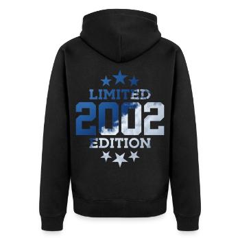 ÉDITION LIMITÉE 2002 24E ANNIVERSAIRE - Veste à capuche bio Premium Unisexe - noir - Dos - Nico (187cm)