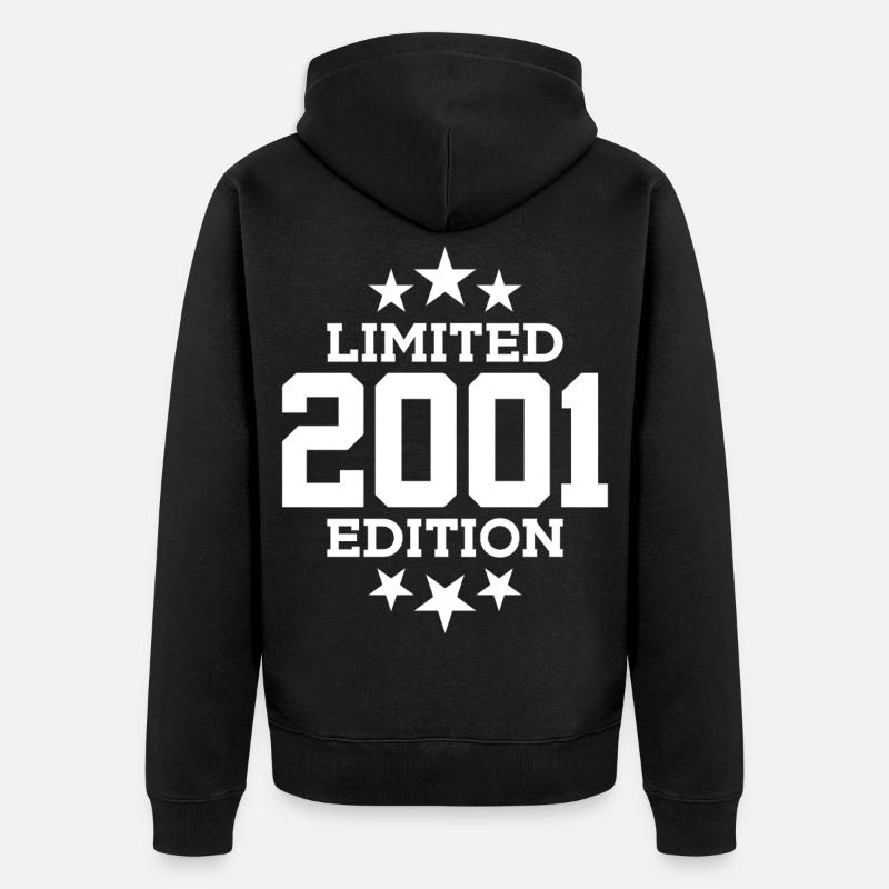 ÉDITION LIMITÉE 2001 25E ANNIVERSAIRE - Veste à capuche bio Premium Unisexe - noir