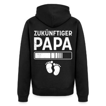 Future papa Funny - Veste à capuche bio Premium Unisexe - noir - Dos - Nico (187cm)