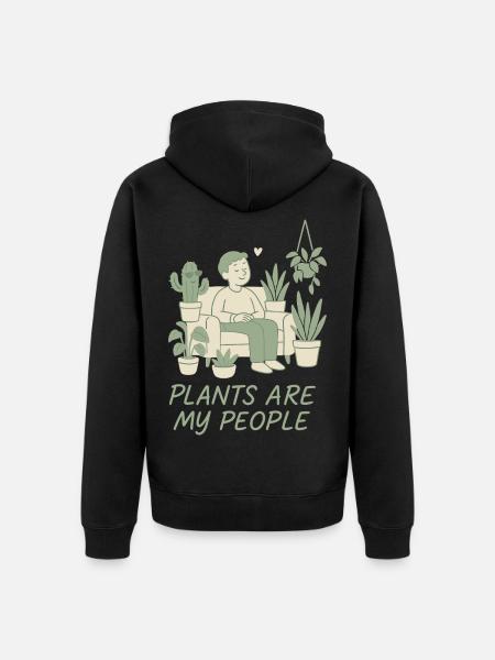Pflanzen Sind Meine Freunde - Unisex Premium Bio Zip Hoodie - Schwarz