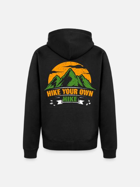Hike Your Own Hike - Unisex Premium Organic Zip Hoodie - black