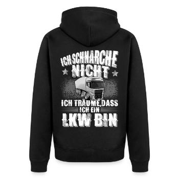 Camionneur - Veste à capuche bio Premium Unisexe - noir - Dos - Nico (187cm)