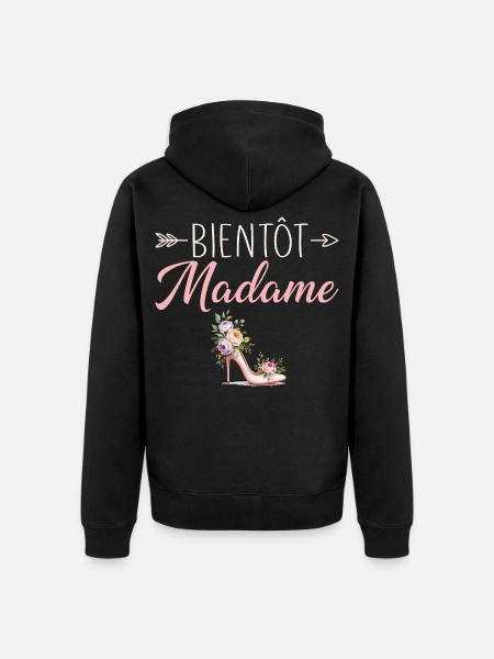Madame Mariage EVJF Future Mariée - Veste à capuche bio Premium Unisexe - noir