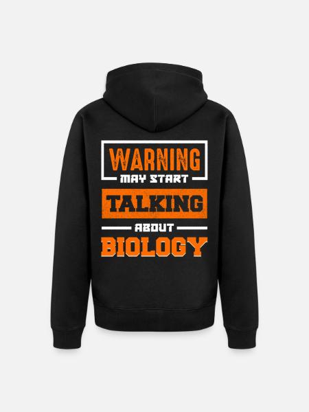 Warnung: Biology Gespräch - Premium økologisk unisex-hættejakke - sort