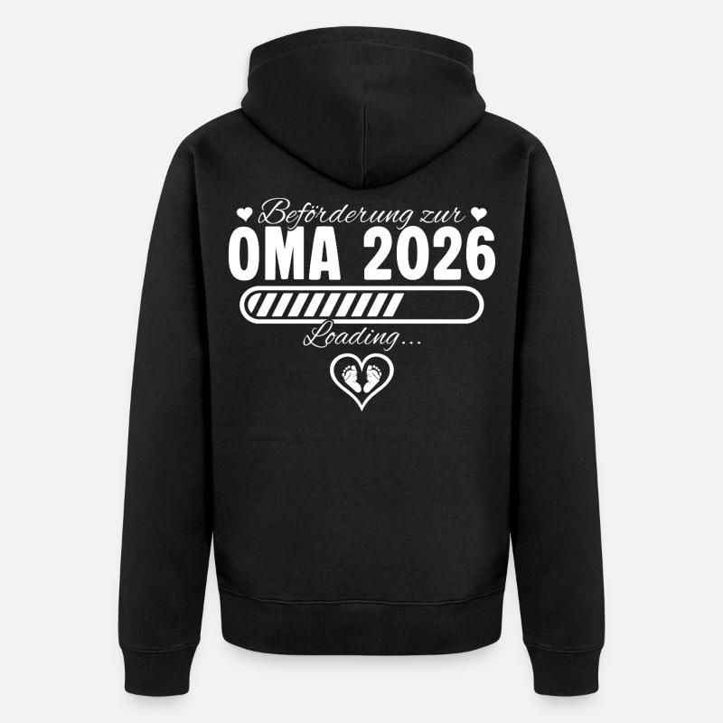 Grand-mère 2026 annonce grossesse grand-mère - Veste à capuche bio Premium Unisexe - noir