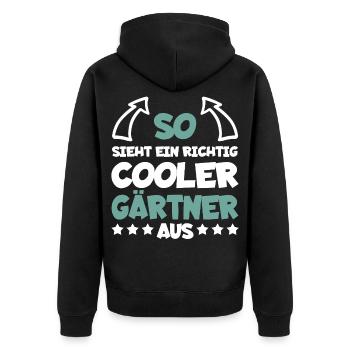 Jardinier vraiment cool drôle dire cadeau - Veste à capuche bio Premium Unisexe - noir - Dos - Nico (187cm)