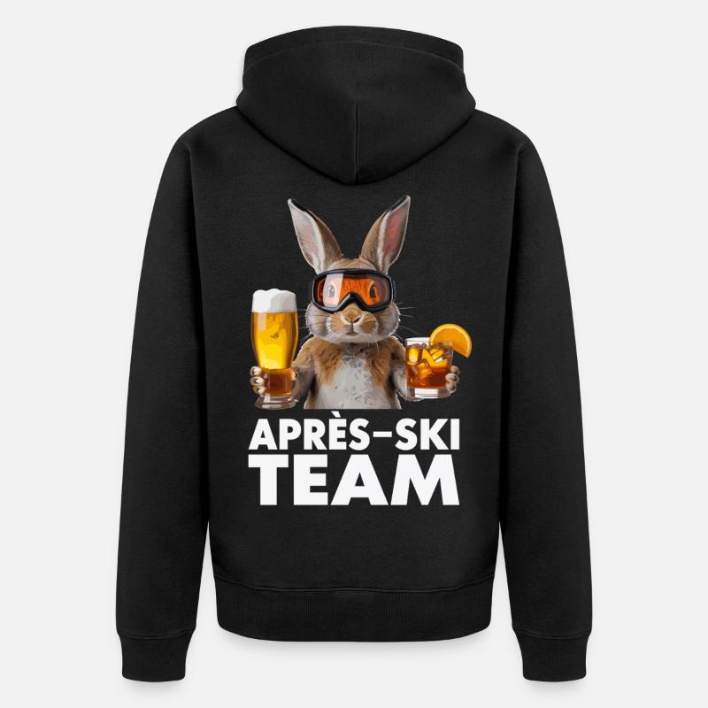 Équipe de lapins après-ski - Veste à capuche bio Premium Unisexe - noir