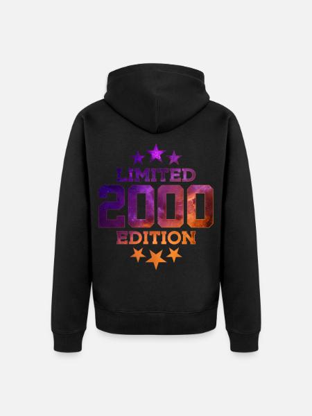 ÉDITION LIMITÉE 2000 25E ANNIVERSAIRE - Veste à capuche bio Premium Unisexe - noir