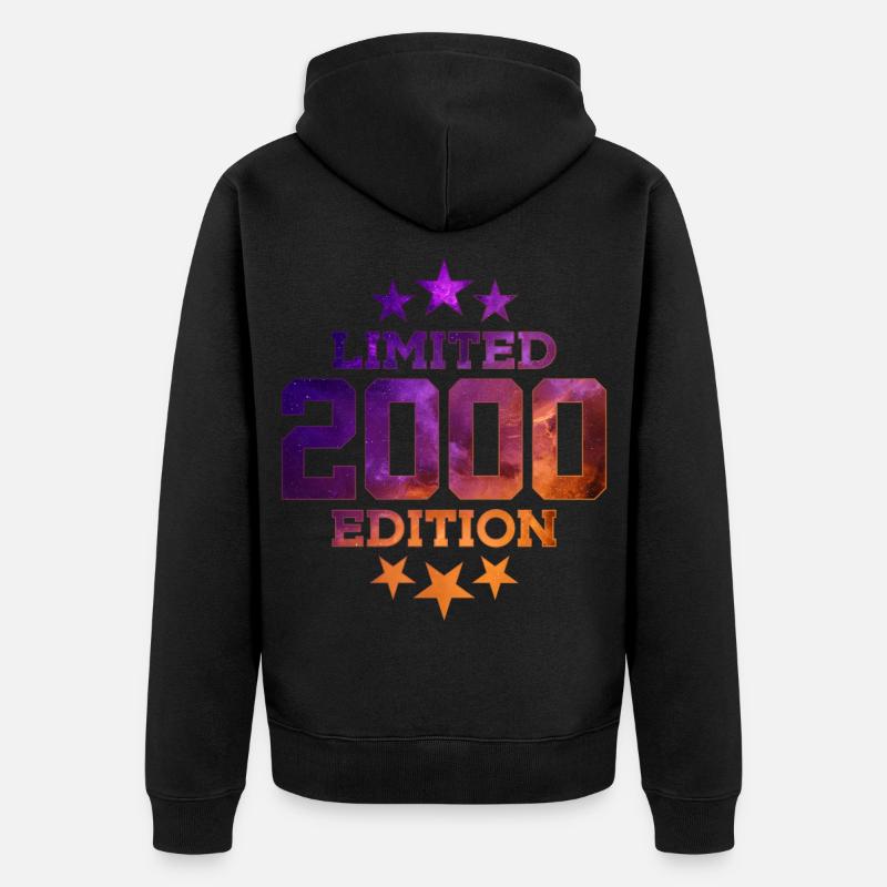 ÉDITION LIMITÉE 2000 25E ANNIVERSAIRE - Veste à capuche bio Premium Unisexe - noir