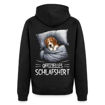 Beagle Sleep Shirt Cuddly Blanket - Unisex Premium Organic Zip Hoodie - black - Back - Nico (187cm)