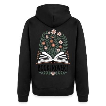 Blossom Harvest Book Magic - Unisex Premium Organic Zip Hoodie - black - Back - Nico (187cm)