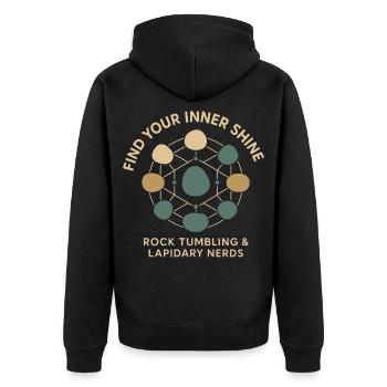 Trouvez votre éclat intérieur : Rock Tumbling & - Veste à capuche bio Premium Unisexe - noir - Dos - Nico (187cm)