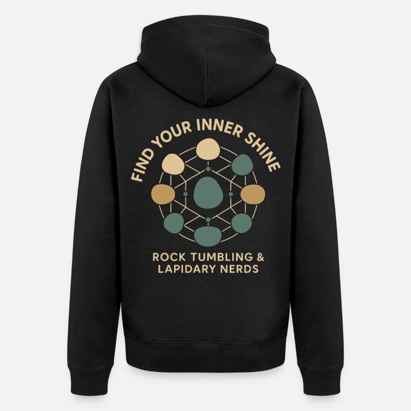 Trouvez votre éclat intérieur : Rock Tumbling & - Veste à capuche bio Premium Unisexe - noir