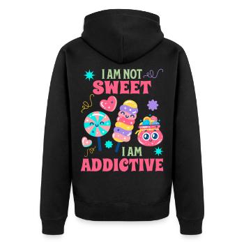Candy Lover Gift - Unisex Premium Organic Zip Hoodie - black - Back - Nico (187cm)