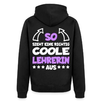 Vraiment cool professeur drôle dire cadeau - Veste à capuche bio Premium Unisexe - noir - Dos - Nico (187cm)