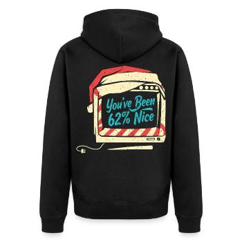 Tech Père Noël IA Humour Sarcastique Cadeau - Veste à capuche bio Premium Unisexe - noir - Dos - Nico (187cm)