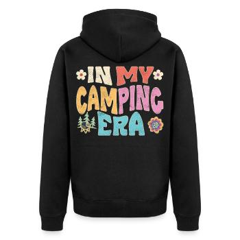 À l’époque du camping - Veste à capuche bio Premium Unisexe - noir - Dos - Nico (187cm)