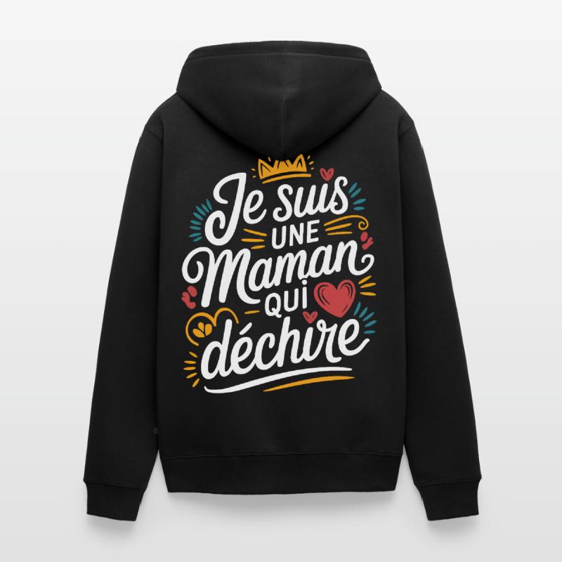 Ich bin eine Killer-Mutter Unisex Premium Bio Zip Hoodie