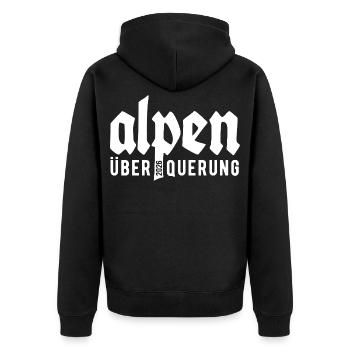 Traversée des Alpes 2026 - Randonnée - Veste à capuche bio Premium Unisexe - noir - Dos - Nico (187cm)
