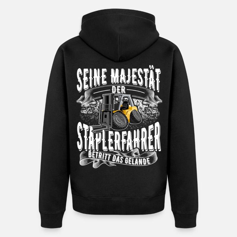 Conducteur de chariot élévateur - Veste à capuche bio Premium Unisexe - noir