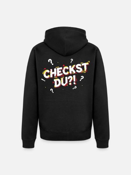 Skjønner du?! - Morsom ungdomsslang - Premium økologisk unisex-hettejakke - svart