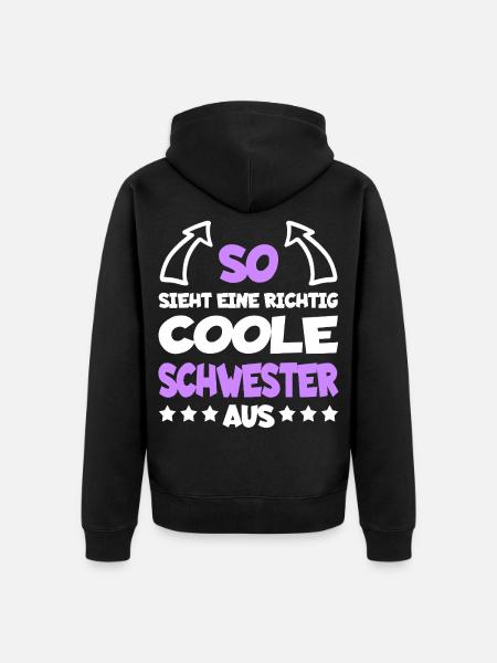 droitecoolsisterspreaddew1 - Veste à capuche bio Premium Unisexe - noir