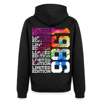 ÉDITION LIMITÉE 1986 40 ANS 40E ANNIVERSAIRE - Veste à capuche bio Premium Unisexe - noir - Dos - Nico (187cm)