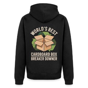 Le meilleur brise-boîtes en carton au monde Downer - Veste à capuche bio Premium Unisexe - noir - Dos - Nico (187cm)