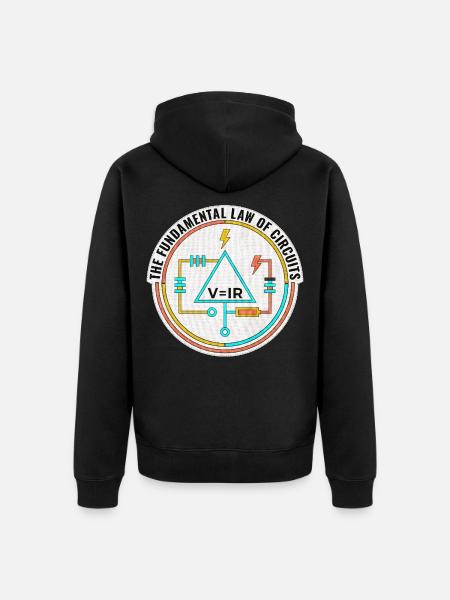 Lahja sähköinsinöörille, hauska piiripaita - Premium unisex luomu-huppari vetoketjulla - musta