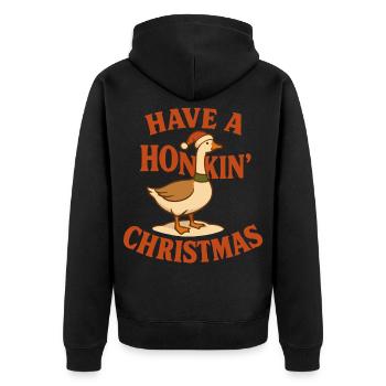 L’oie de Noël klaxonne Noël - Veste à capuche bio Premium Unisexe - noir - Dos - Nico (187cm)