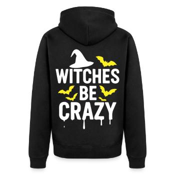 Sorcières soyez folles - Veste à capuche bio Premium Unisexe - noir - Dos - Nico (187cm)