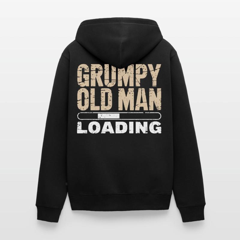 Grumpy Old Man Loading Veste à capuche bio Premium Unisexe