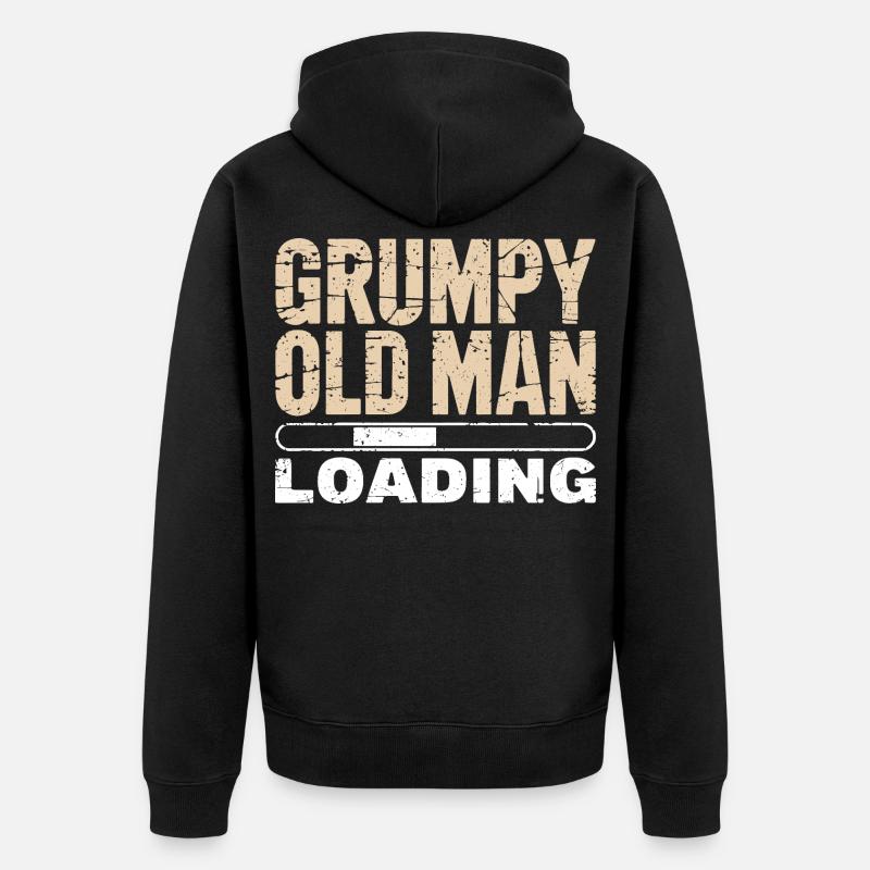 Grumpy Old Man Loading - Veste à capuche bio Premium Unisexe - noir