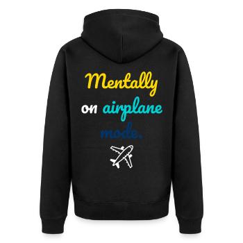 Mode de vol mental - Veste à capuche bio Premium Unisexe - noir - Dos - Nico (187cm)