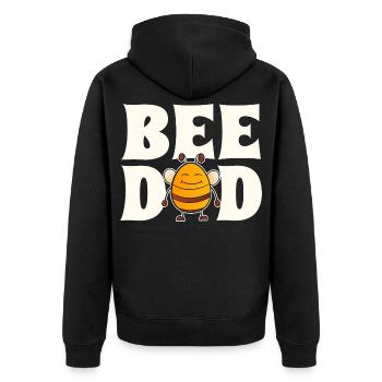Papa abeille Apiculteur - Veste à capuche bio Premium Unisexe - noir - Dos - Nico (187cm)