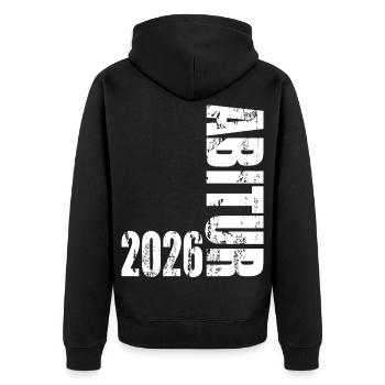 Abitur 2026 - Veste à capuche bio Premium Unisexe - noir - Dos - Nico (187cm)